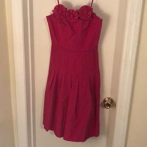 Lilly Pulitzer hot pink strapless dress